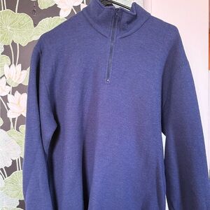 Ermenegildo Zegna Blue Zip-Up Sweater